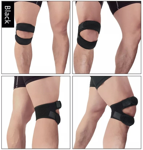 Sports Kneepad Double Patellar Knee Patella Tendon Support Strap Brace Pad Protector Open Knee Wrap Strap Band