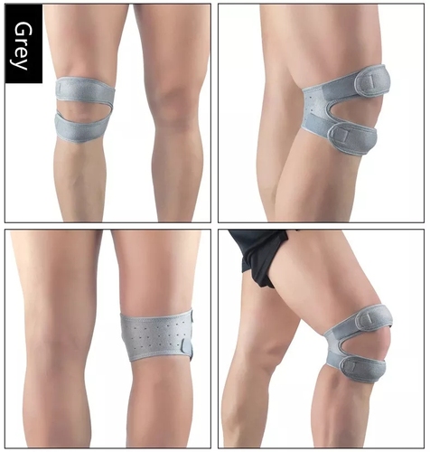 Sports Kneepad Double Patellar Knee Patella Tendon Support Strap Brace Pad Protector Open Knee Wrap Strap Band