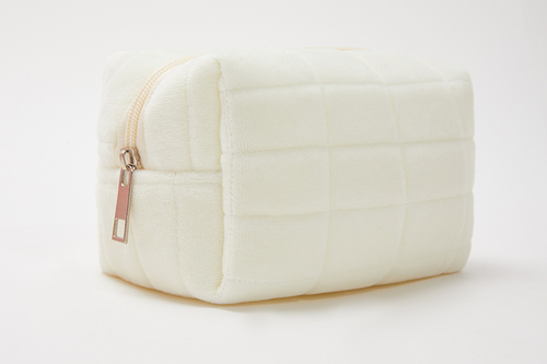 Fashion beauty embroidery  zipper travel makeup pouch girls soft velvet cosmetic bag corduroy makeup bag