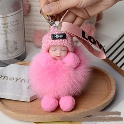 Cute Metal Plush Toy Ornaments, Baby Doll Chains for Collectors