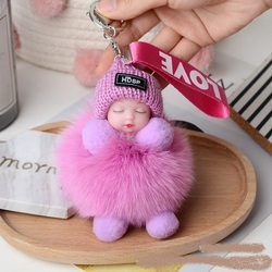 Cute Metal Plush Toy Ornaments, Baby Doll Chains for Collectors