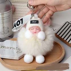 Cute Metal Plush Toy Ornaments, Baby Doll Chains for Collectors