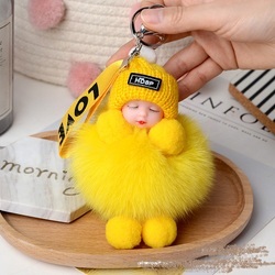 Cute Metal Plush Toy Ornaments, Baby Doll Chains for Collectors