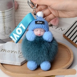 Cute Metal Plush Toy Ornaments, Baby Doll Chains for Collectors