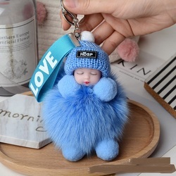 Cute Metal Plush Toy Ornaments, Baby Doll Chains for Collectors