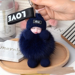 Cute Metal Plush Toy Ornaments, Baby Doll Chains for Collectors