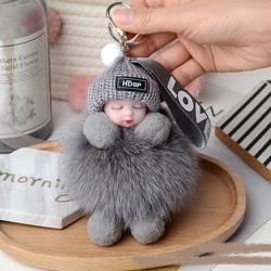 Cute Metal Plush Toy Ornaments, Baby Doll Chains for Collectors
