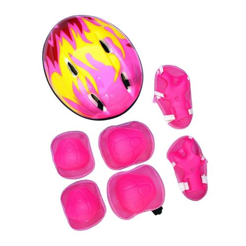 7pcs/Set Kids Roller Skating Bicycle Helmet Knee Wrist Guard Elbow Pad Set For Children Cycling Sports Protective Guard 