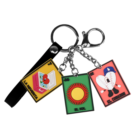 Mexican Keychain 2D shoe model key ring basketball shoes car pendant rubber keychain food key chains