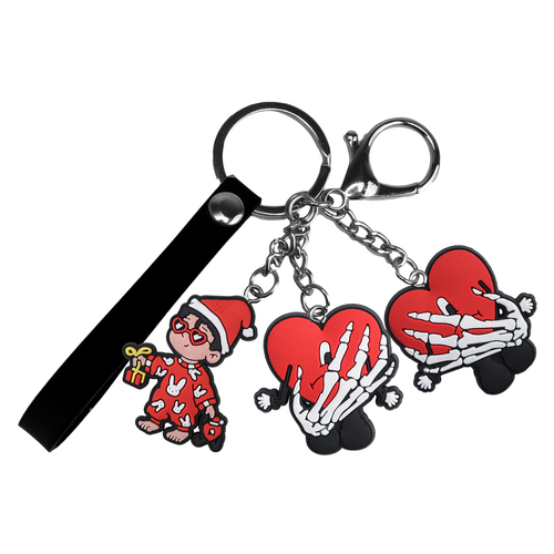 Mexican Keychain 2D shoe model key ring basketball shoes car pendant rubber keychain food key chains