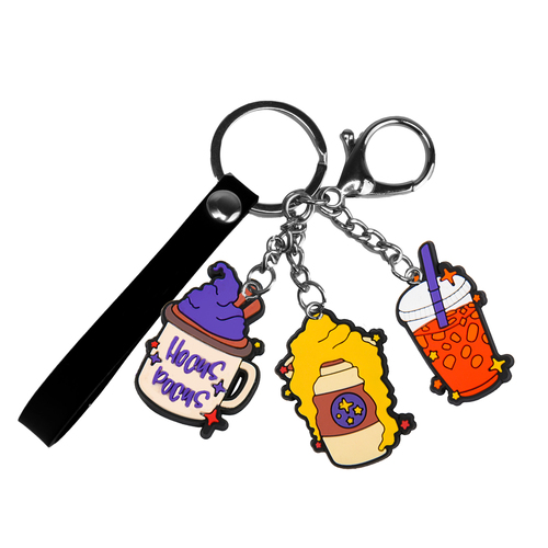 Mexican Keychain 2D shoe model key ring basketball shoes car pendant rubber keychain food key chains