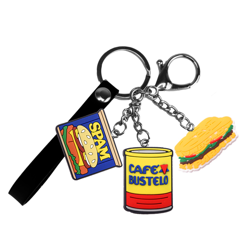 Mexican Keychain 2D shoe model key ring basketball shoes car pendant rubber keychain food key chains
