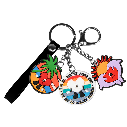 Mexican Keychain 2D shoe model key ring basketball shoes car pendant rubber keychain food key chains