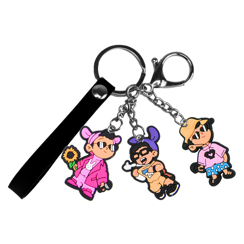 Mexican Keychain 2D shoe model key ring basketball shoes car pendant rubber keychain food key chains