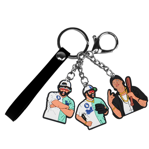 Mexican Keychain 2D shoe model key ring basketball shoes car pendant rubber keychain food key chains