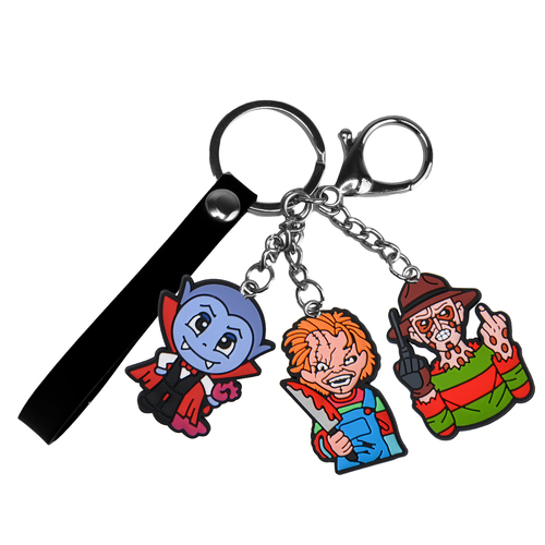 Mexican Keychain 2D shoe model key ring basketball shoes car pendant rubber keychain food key chains