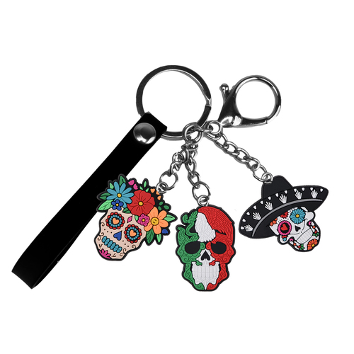 Mexican Keychain 2D shoe model key ring basketball shoes car pendant rubber keychain food key chains