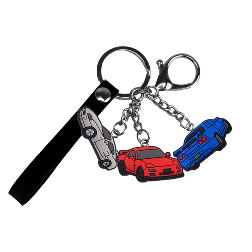 Mexican Keychain 2D shoe model key ring basketball shoes car pendant rubber keychain food key chains