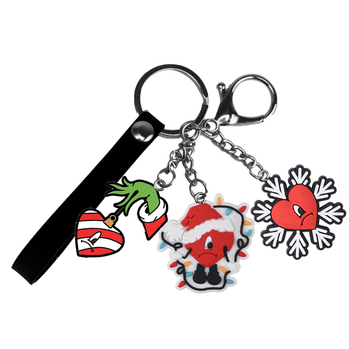 Mexican Keychain 2D shoe model key ring basketball shoes car pendant rubber keychain food key chains
