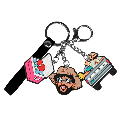 Mexican Keychain 2D shoe model key ring basketball shoes car pendant rubber keychain food key chains