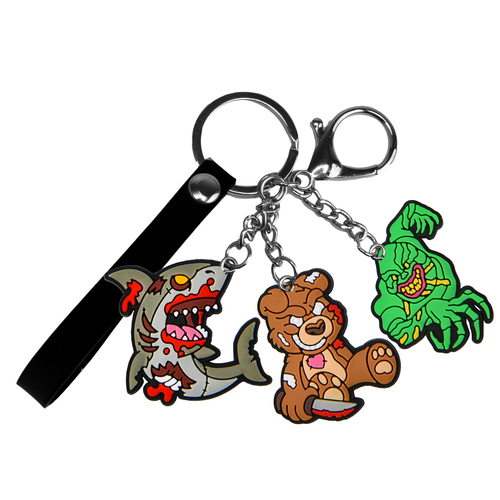 Mexican Keychain 2D shoe model key ring basketball shoes car pendant rubber keychain food key chains