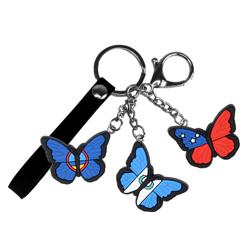 Mexican Keychain 2D shoe model key ring basketball shoes car pendant rubber keychain food key chains