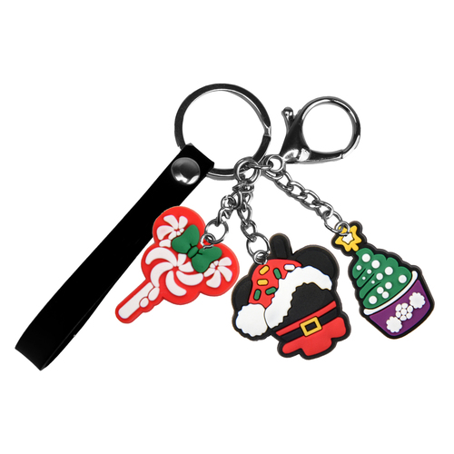 Mexican Keychain 2D shoe model key ring basketball shoes car pendant rubber keychain food key chains