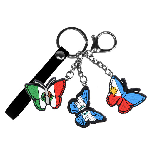 Mexican Keychain 2D shoe model key ring basketball shoes car pendant rubber keychain food key chains