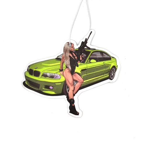 New JDM Culture Series Car Air Freshener Hanging Sexy Girl Tire Girls Car Rear View Solid Paper Car Interior Accessories