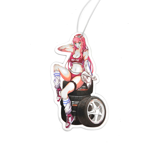 New JDM Culture Series Car Air Freshener Hanging Sexy Girl Tire Girls Car Rear View Solid Paper Car Interior Accessories