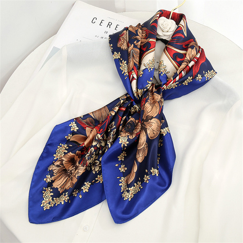 Satin Scarf with Feather Design Women's Fashion Scarves, Personalized Style