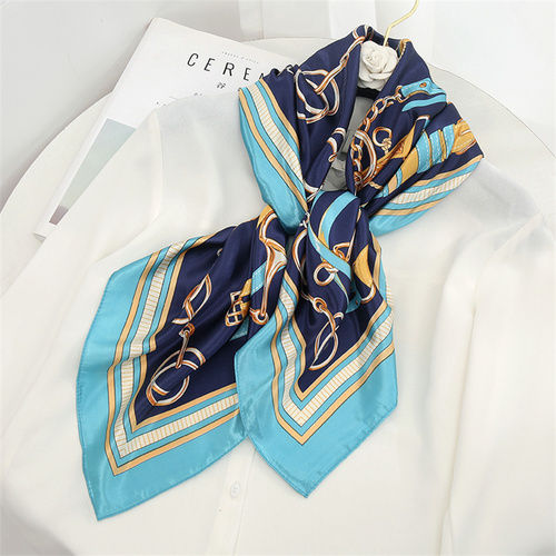 Satin Scarf with Feather Design Women's Fashion Scarves, Personalized Style