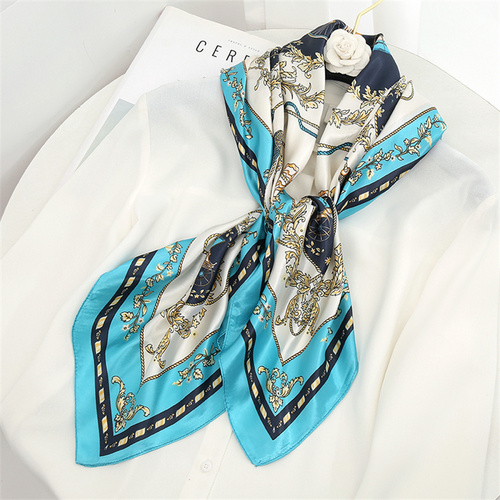 Satin Scarf with Feather Design Women's Fashion Scarves, Personalized Style