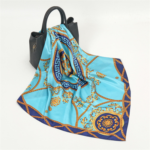 Satin Scarf with Feather Design Women's Fashion Scarves, Personalized Style