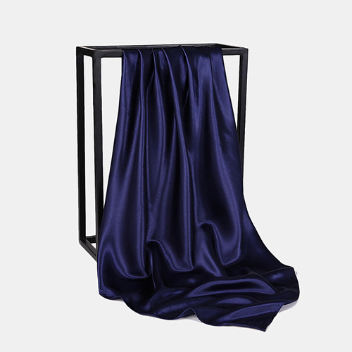 White Square Silk Edge Satin 90X90 Purple Head Plain Hijab Pink Solid Color Scarf