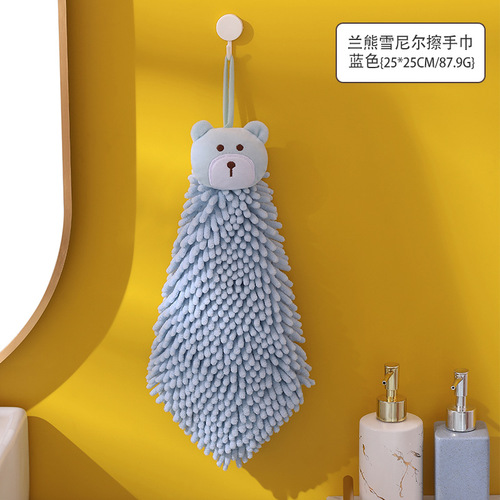 Cute Chenille Soft Hanging Hand Towels Absorbent Thick Kitchen Bathroom Microfiber Towel Bulk