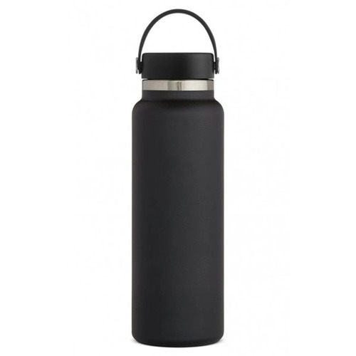 New stainless steel 40 oz water bottle insulated wide mouth retractable cover portable cup