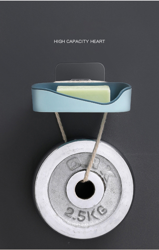 Nordic Minimalist Style Low Price Bathroom Organizer Wall-mounted Punch Free Double Layer Soap Box with Drain Pan