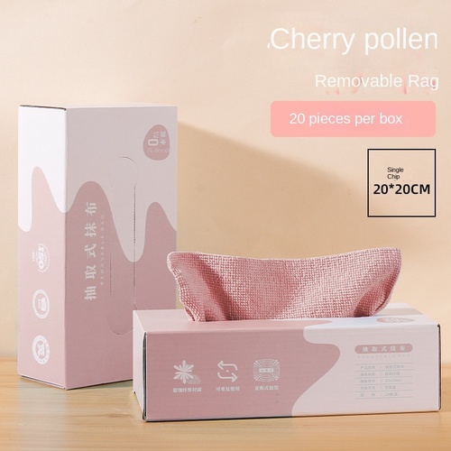 Household withdrawable rag disposable lazy rag washable kitchen dish cloth dry and wet dual cleaning cloth