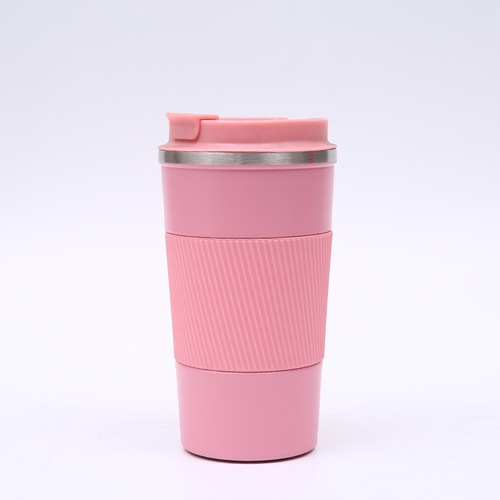 Reusable Leakproof Insulated Stainless Steel Tumbler Travel Car Coffee Mug Cups with Silicone Sleeve