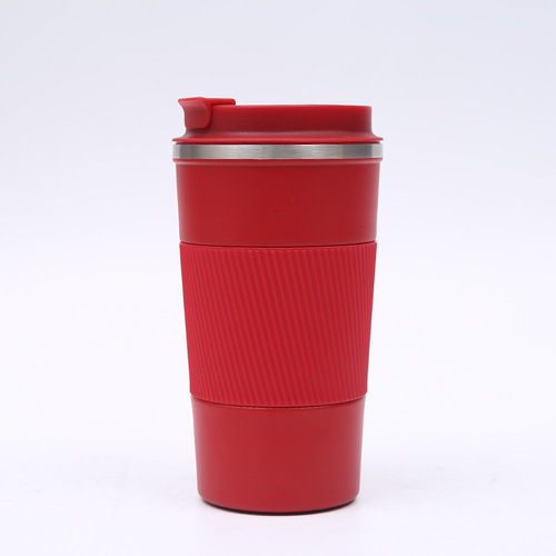 Reusable Leakproof Insulated Stainless Steel Tumbler Travel Car Coffee Mug Cups with Silicone Sleeve