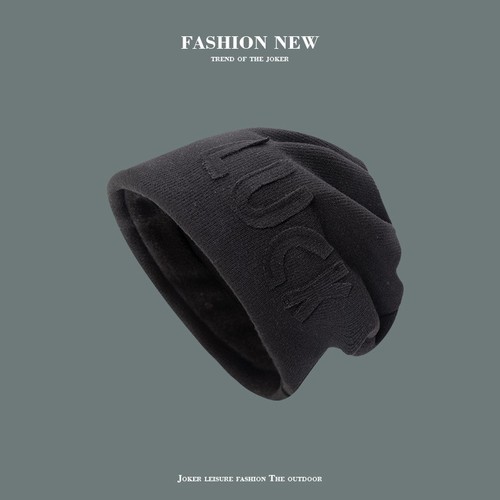 High Quality Ladies Solid Color Letters Fashion  Hat Versatile Warm Knitted Winter Wool Hat 3m Hat