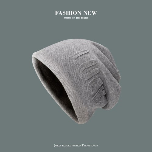 High Quality Ladies Solid Color Letters Fashion  Hat Versatile Warm Knitted Winter Wool Hat 3m Hat