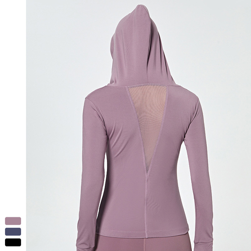 Autumn Athletic Apparel Women Soft Fabric High Quality Mesh Back Gym Tennis Badminton Workout Fitness Long Sleeve Shirt