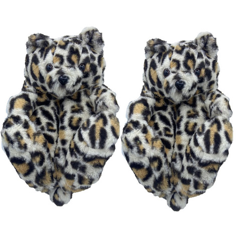 Cheaper Winter Teddy Bear Slippers 2022 Fuzzy Teddy  Plush Adult Slipper House Teddy Bear Slippers For Women