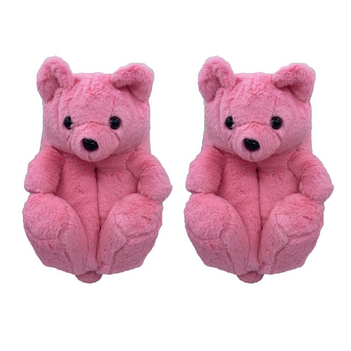 Cheaper Winter Teddy Bear Slippers 2022 Fuzzy Teddy  Plush Adult Slipper House Teddy Bear Slippers For Women