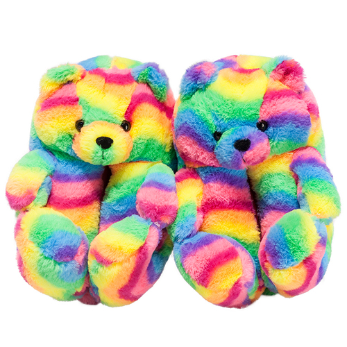 Hot Sale Adult Teddy Bear Slippers Winter Warm Teddy Bear Slippers Plush Women Girls Teddy Bear Slippers