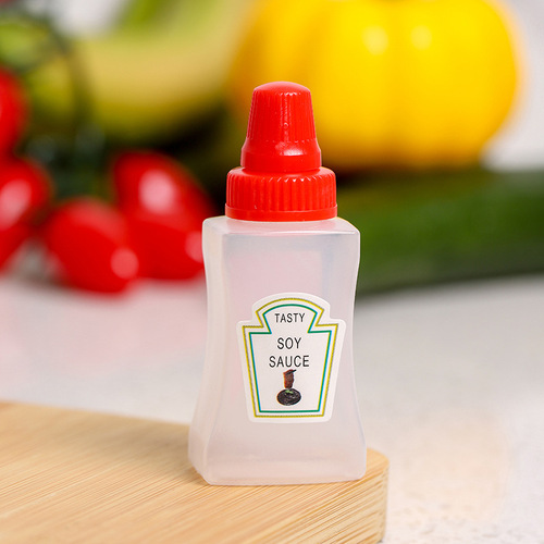 5 pack Kitchen household mini seasoning bottle tomato salad honey extrusion sauce bottle