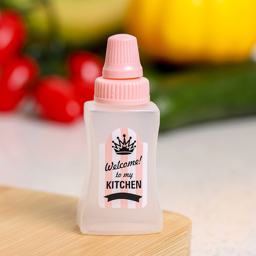 5 pack Kitchen household mini seasoning bottle tomato salad honey extrusion sauce bottle