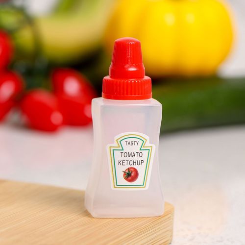 5 pack Kitchen household mini seasoning bottle tomato salad honey extrusion sauce bottle